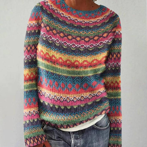 Multikleur Retro Streeptrui