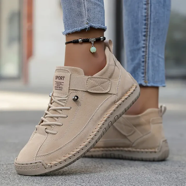 Alceste | Canvas sneakers met veters en siernaden voor dames