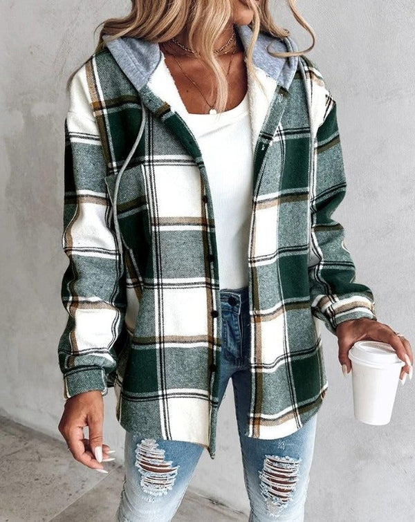 Kim | Geruit oversized overshirt voor dames