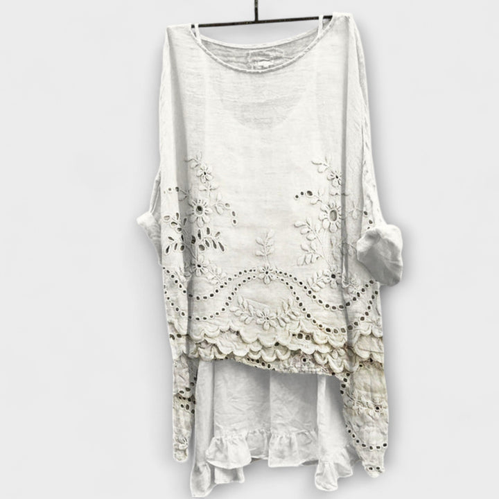Ella - Blouse met dubbele zoom