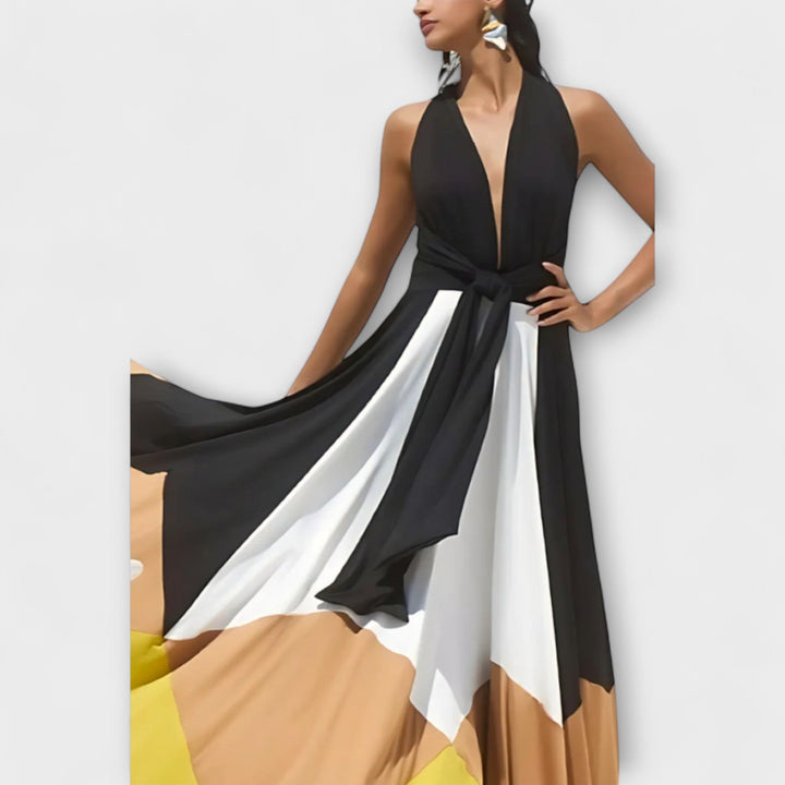 Nava - Lange jurk met Open Rug