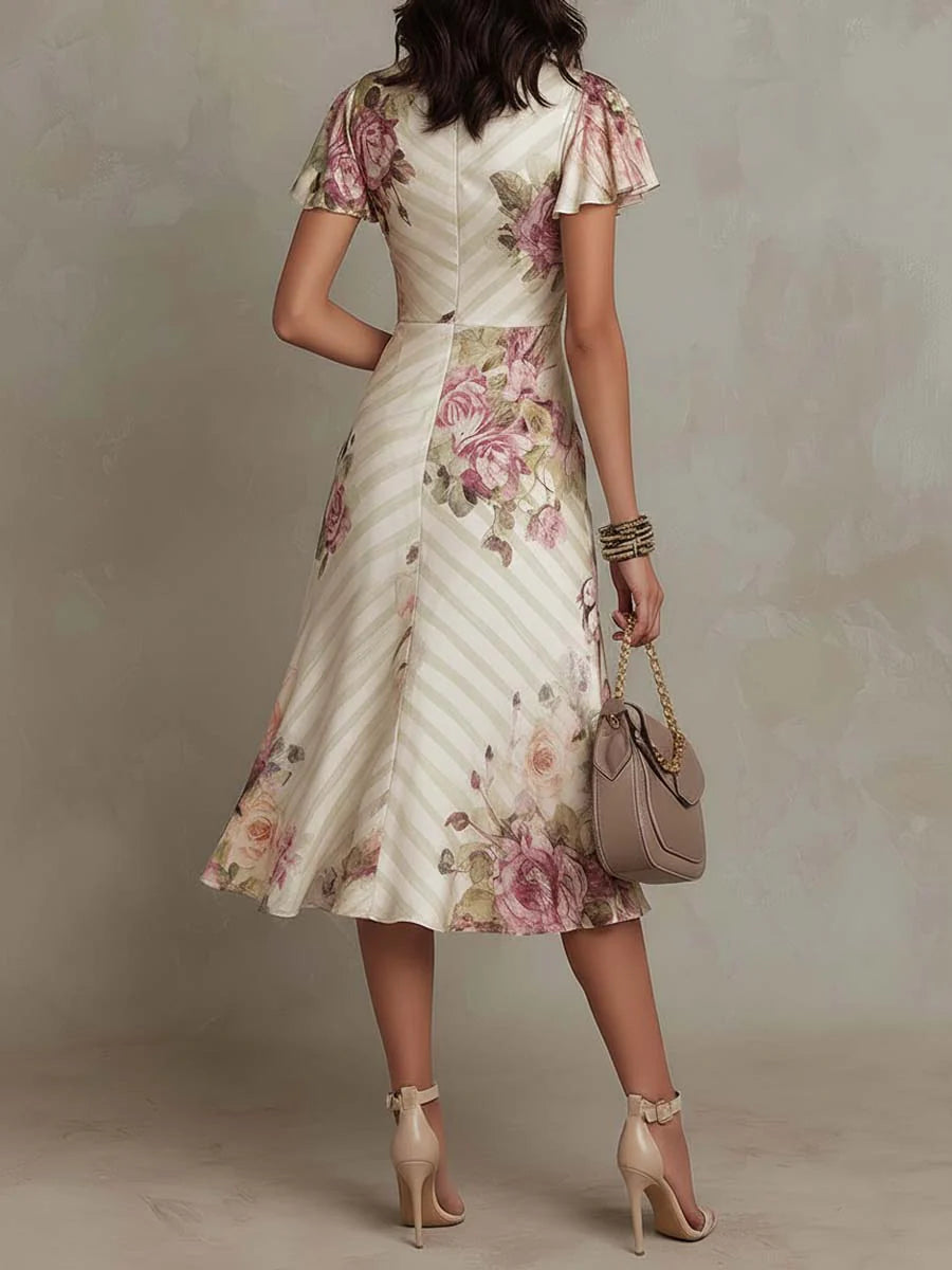 Aida - Elegante midi-jurk van satijn