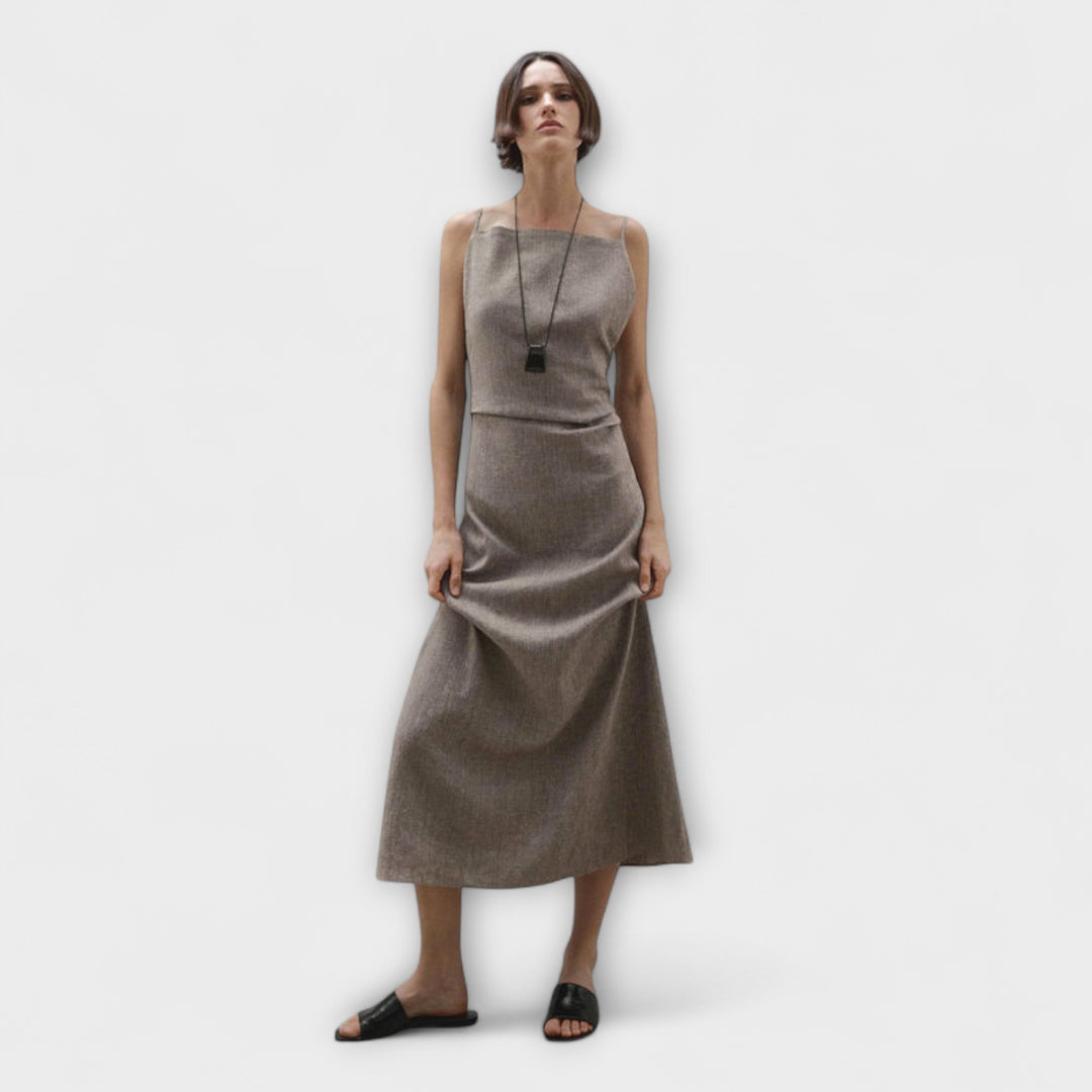 Clara - Vloeiende Maxidress van Linnenmix