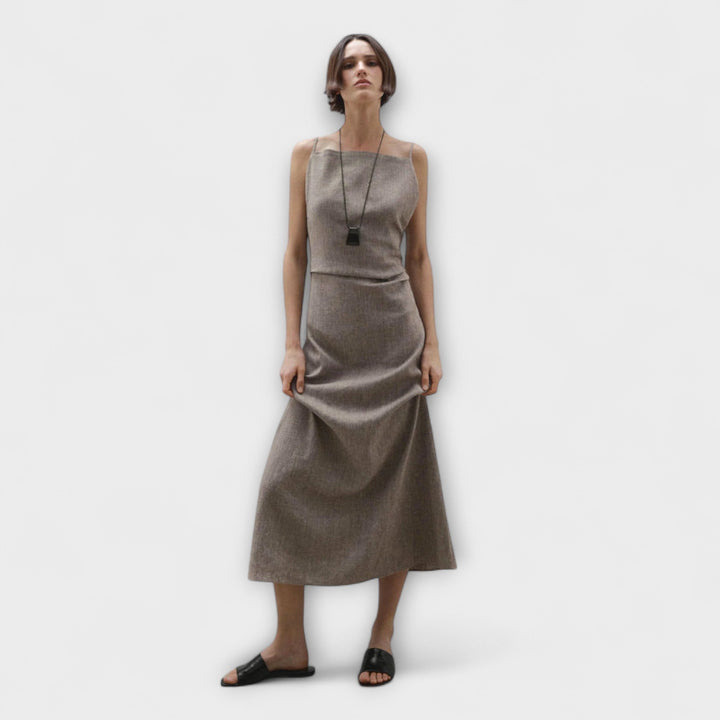 Clara - Vloeiende Maxidress van Linnenmix