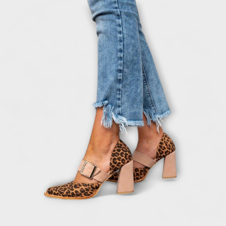 Avano - Leoparden-sandalen met hak