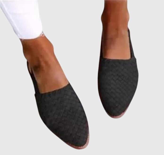 Leah | Gevlochten loafers met open neus voor dames