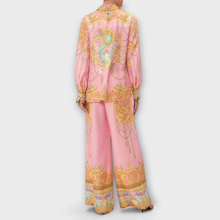 Sage - Zeemeermin Relaxed Shirt en Elastische Taillebroek Set