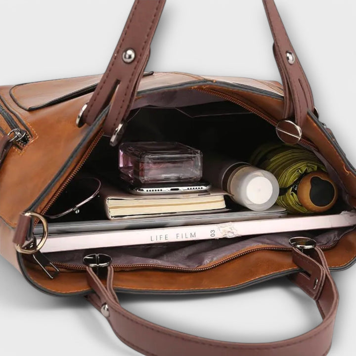 Kristel | Leren shopper voor dames