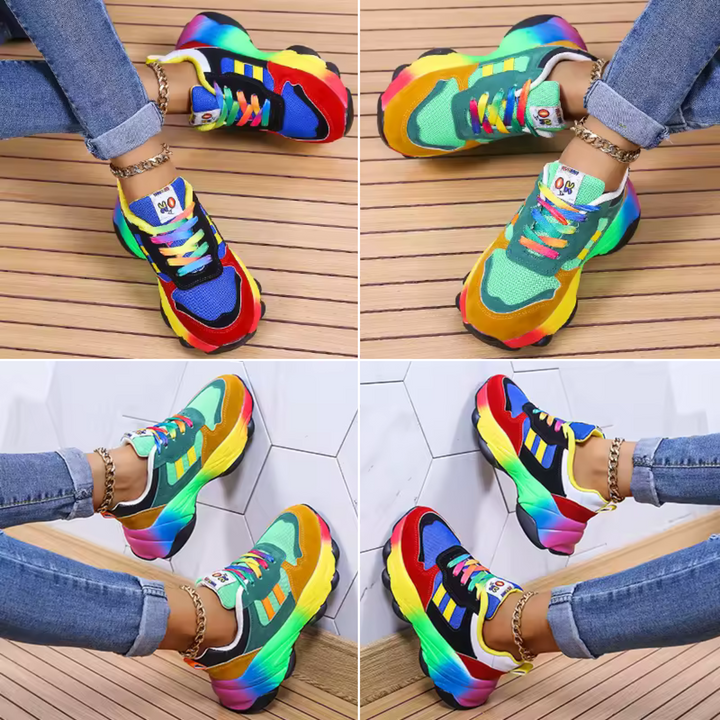 Jada | Neon chunky plateausneakers voor dames