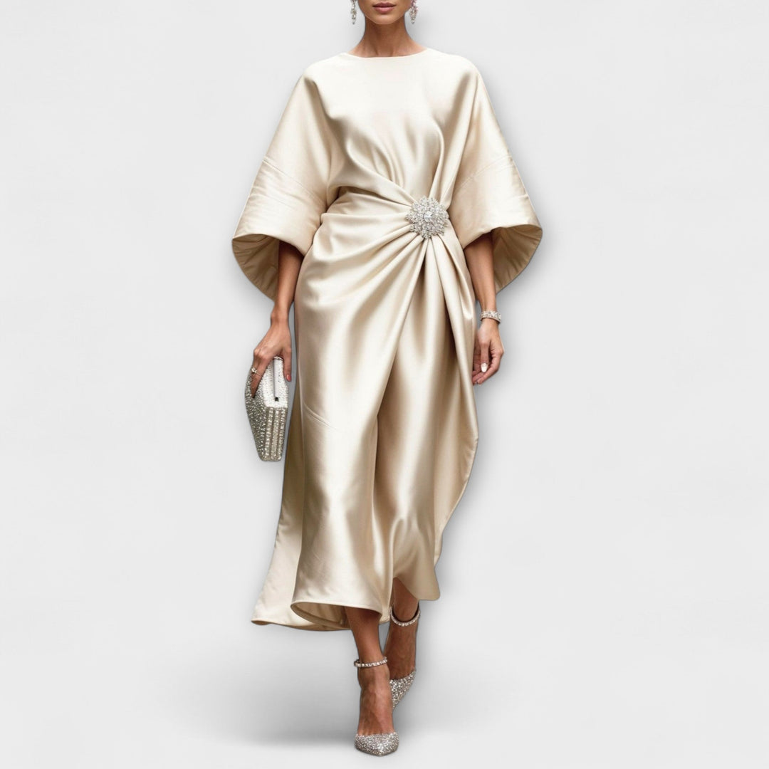 Luxe Shimmer Satijnen Langkleid