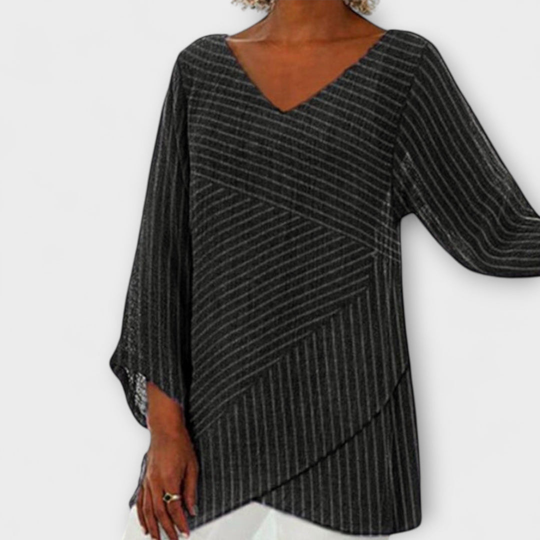 Penelope - Gestreept Drapé Top