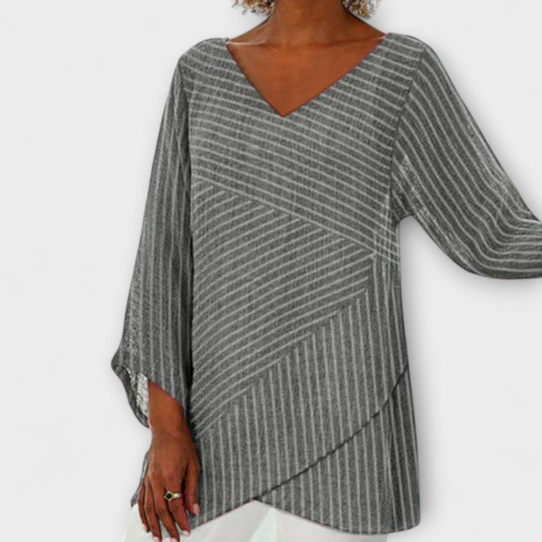 Penelope - Gestreept Drapé Top