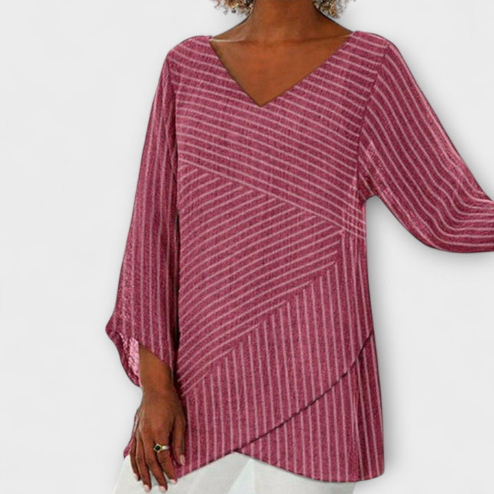 Penelope - Gestreept Drapé Top