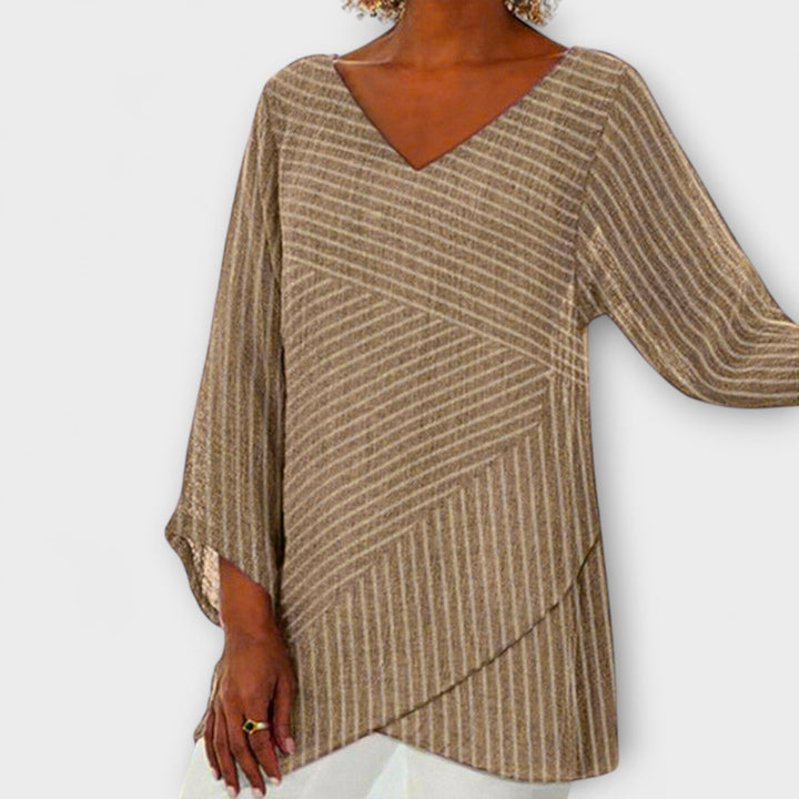Penelope - Gestreept Drapé Top