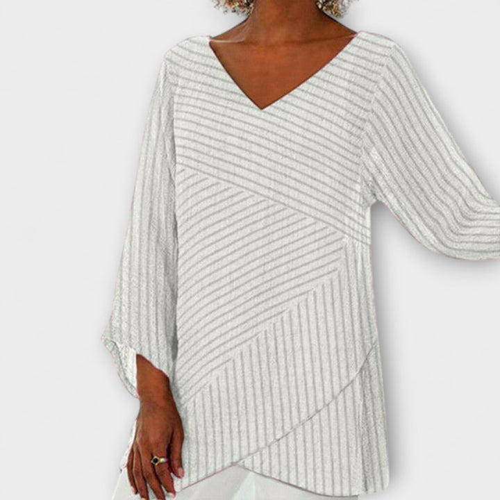 Penelope - Gestreept Drapé Top