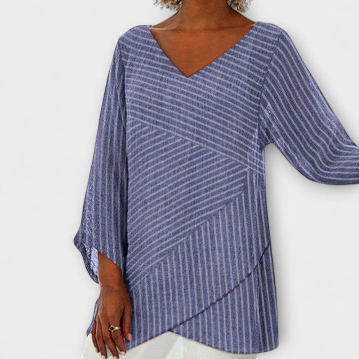 Penelope - Gestreept Drapé Top