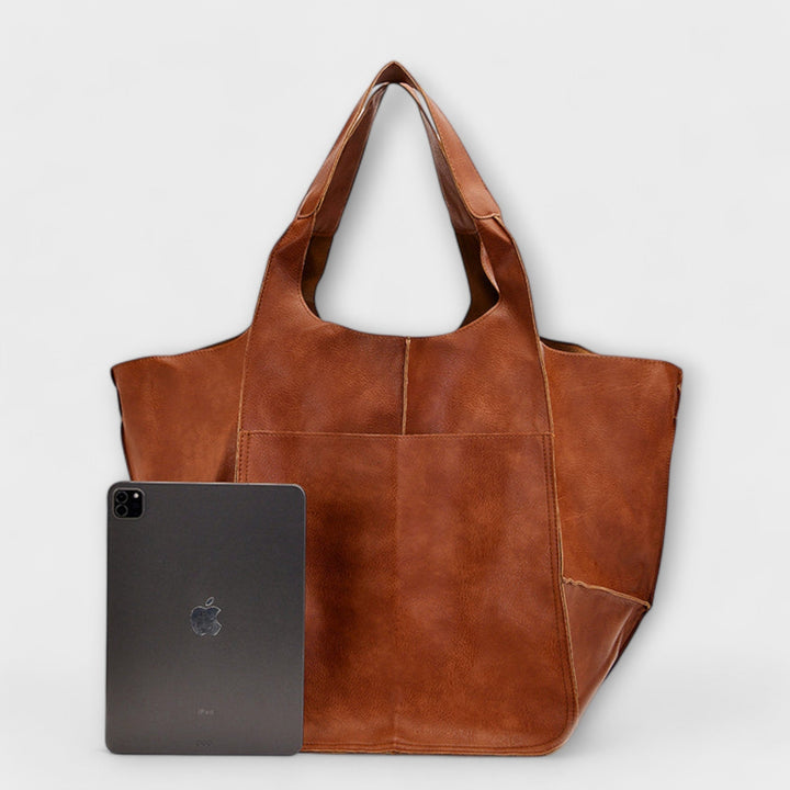 Urania | Oversized leren weekendtas voor dames