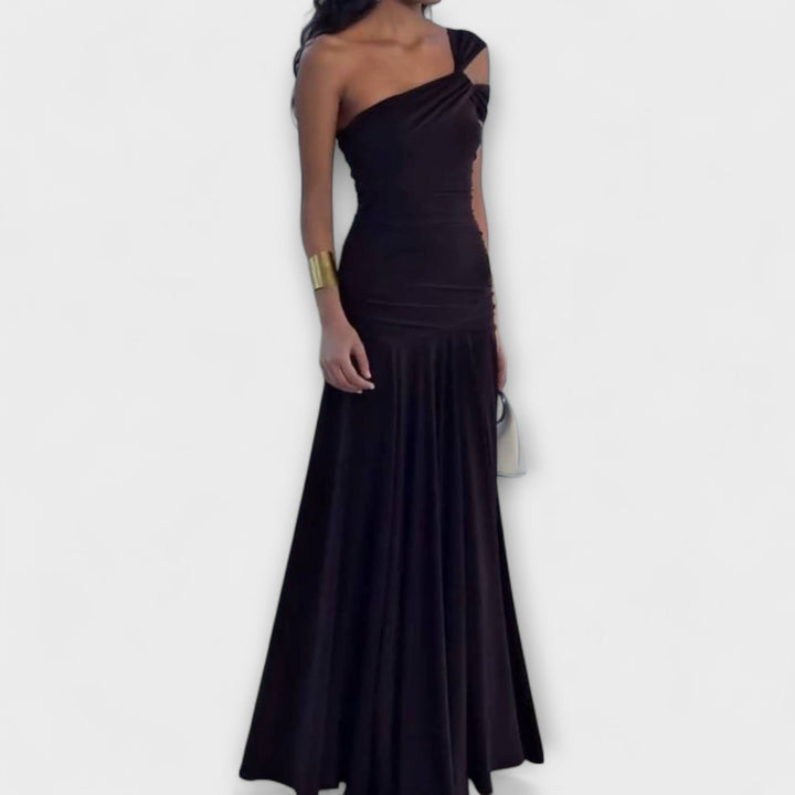 Margot - Off-Shoulder Strakke Maxikleed