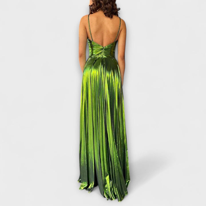 Maxi-jurk met metallic stof