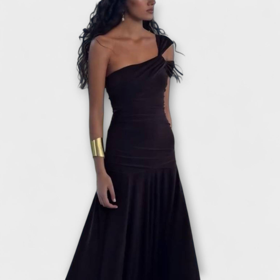 Margot - Off-Shoulder Strakke Maxikleed