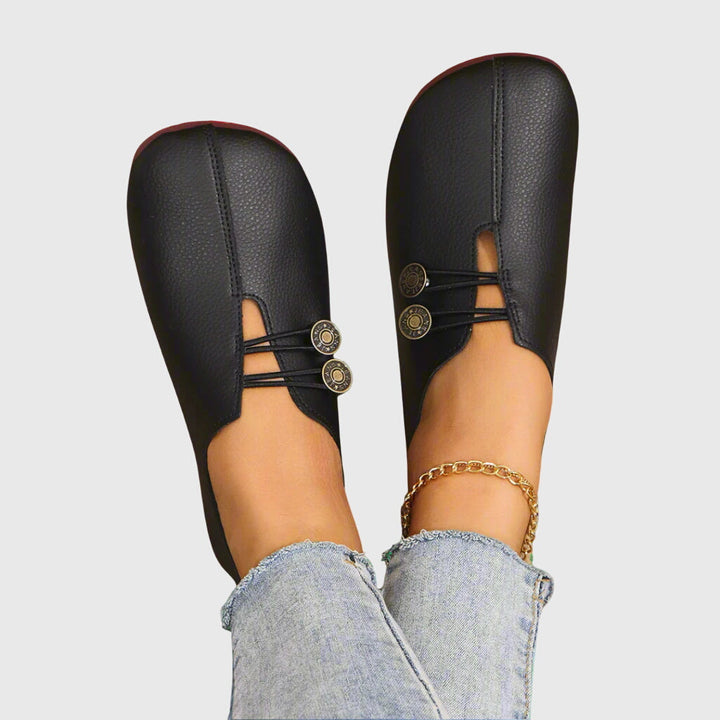Josephine | Suède veterbottines met sierknopen voor dames