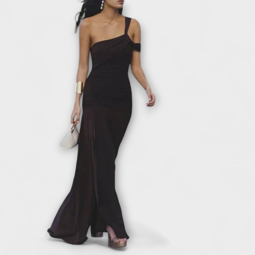 Margot - Off-Shoulder Strakke Maxikleed