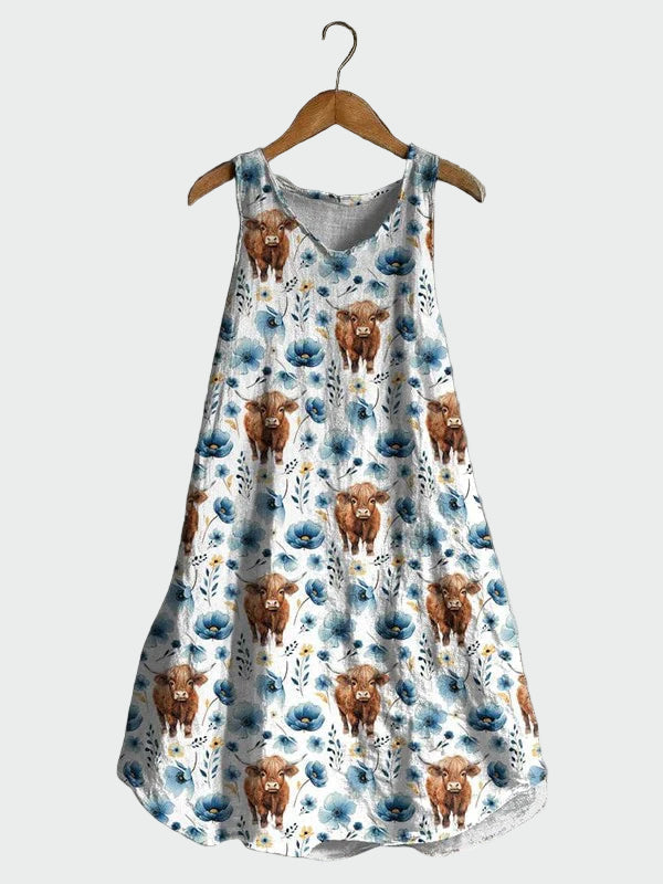 Jurk met koeienprint