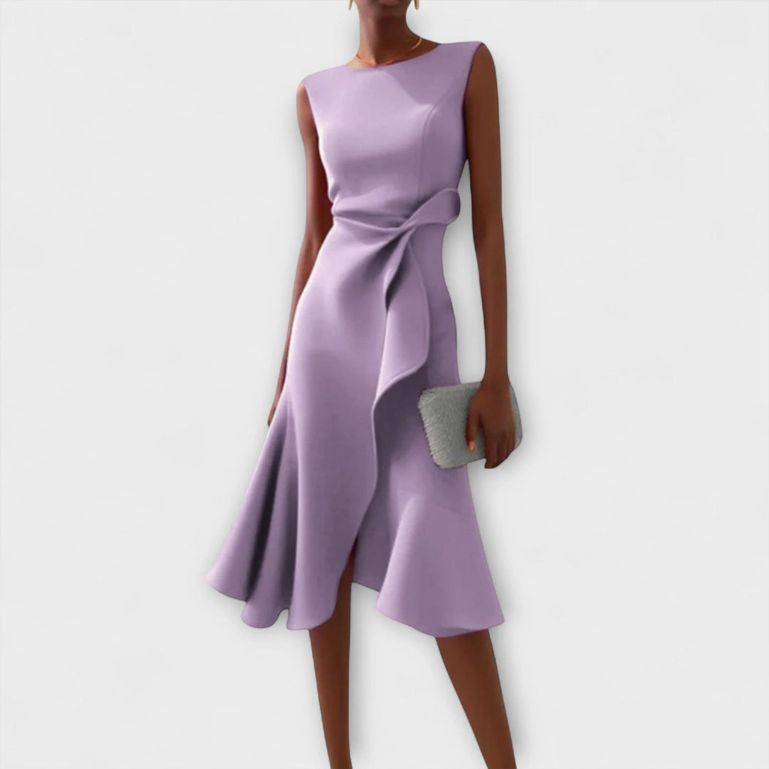 Juliette – Draped asymmetrisch Midikleid