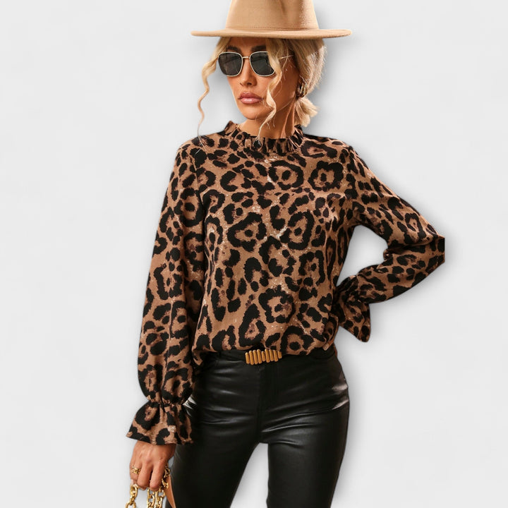 Kayla - Blouse met geplooide kraag