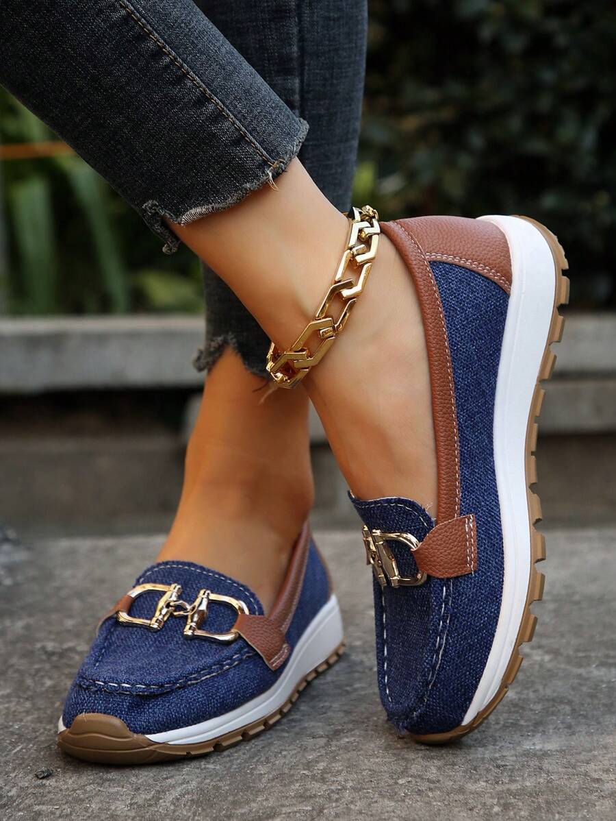 Nicolette | Plateauloafers met kettingdetail voor dames