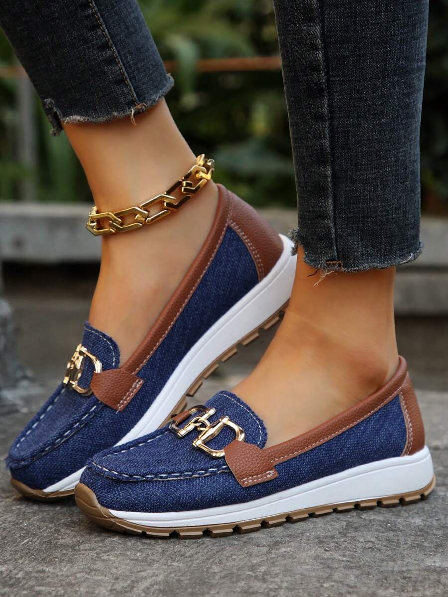 Nicolette | Plateauloafers met kettingdetail voor dames