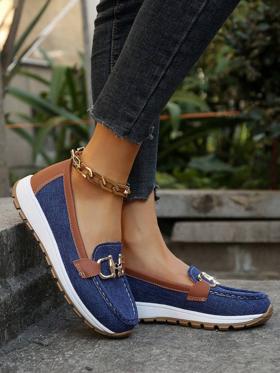 Nicolette | Plateauloafers met kettingdetail voor dames