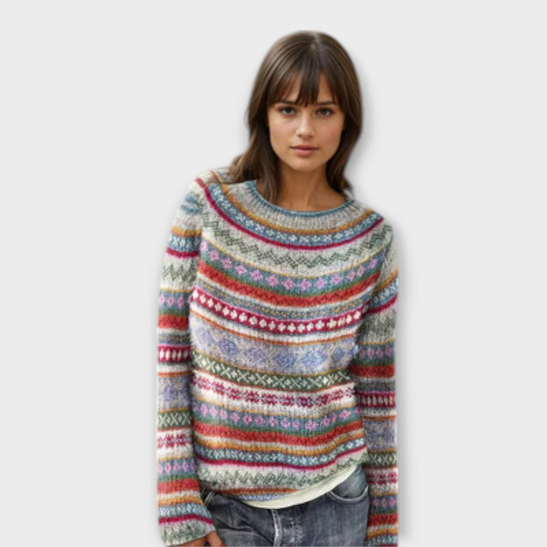 Manonin - Casual & knusse gestreepte trui
