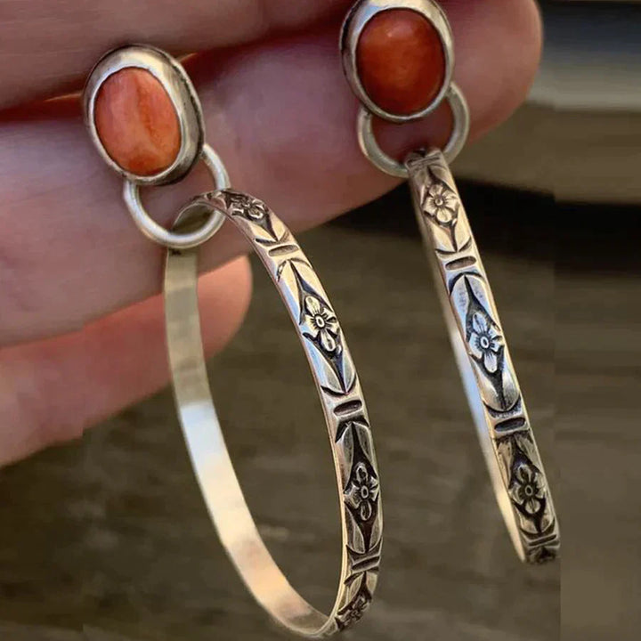 Boho-Vintage-Onyx-Oorbellen