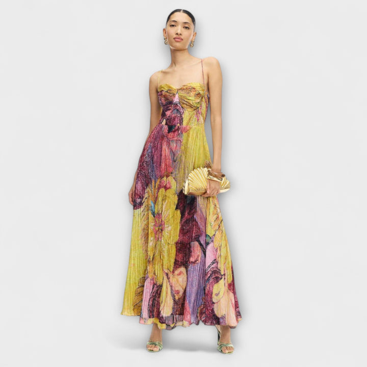 Kiara - Maxikleed met levendig Ikat-print