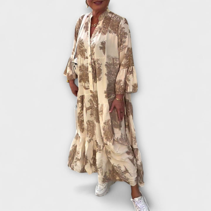 Nerina - Elegante Bloemen-Maxijurk