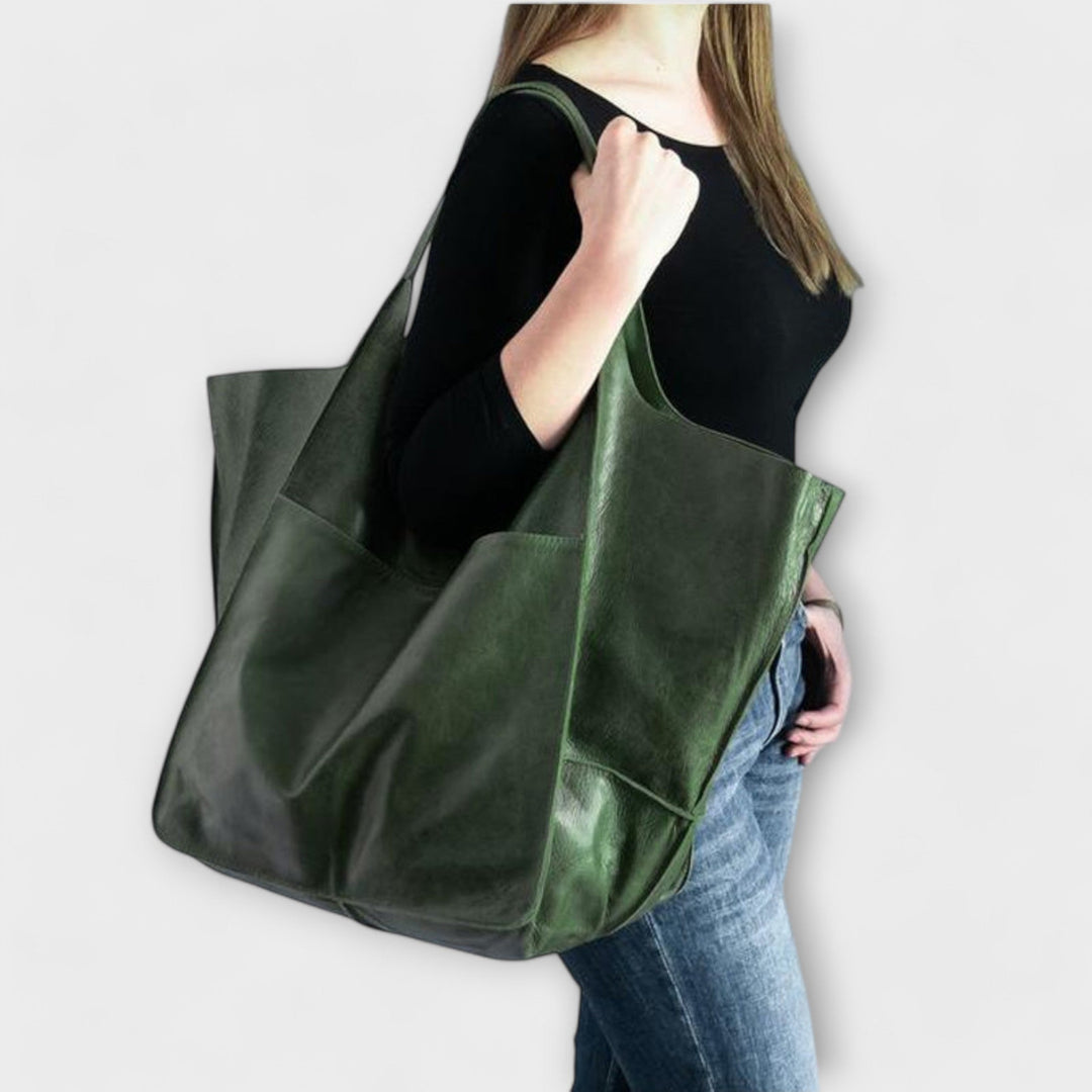 Urania | Oversized leren weekendtas voor dames