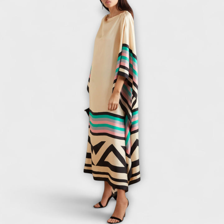 Elenora - Locker gesneden geometrische kaftan