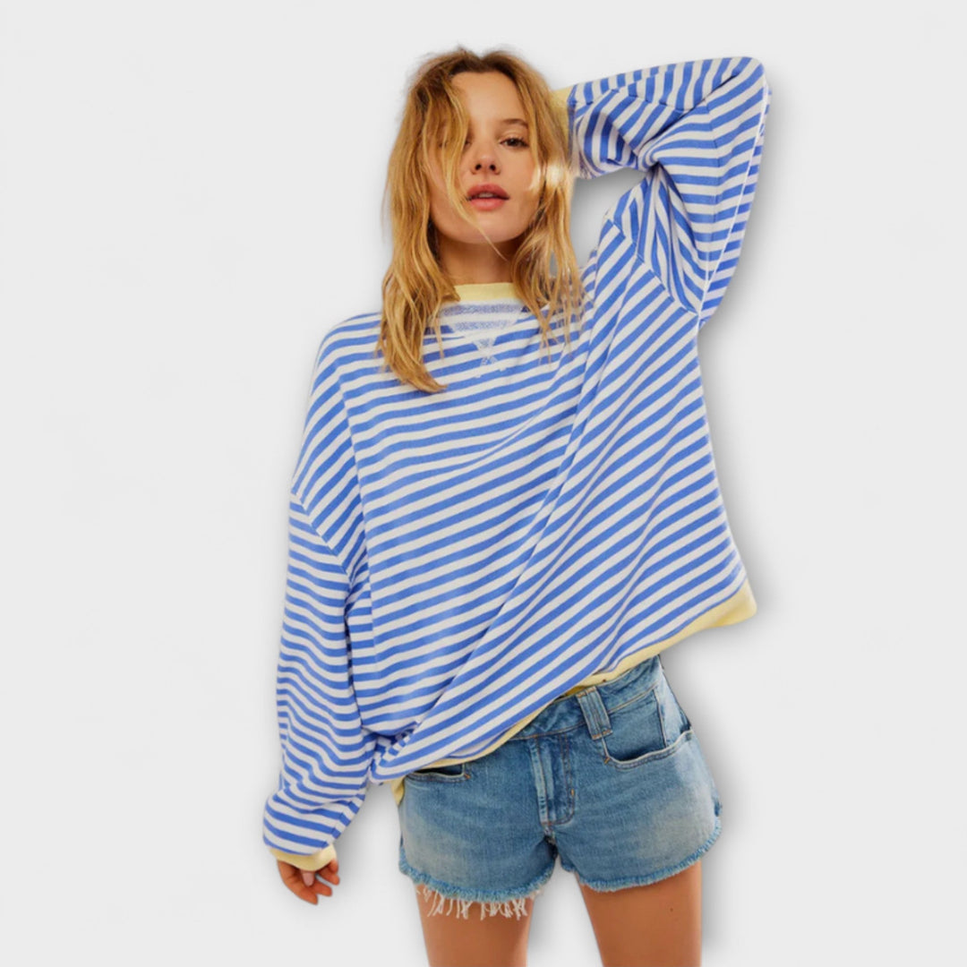 Marlene - Gestreepte Oversized Trui voor Vrouwen