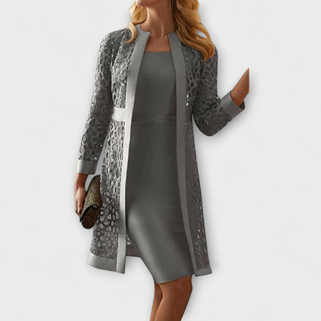 Runa - Elegante Tweedelige Kantjurk