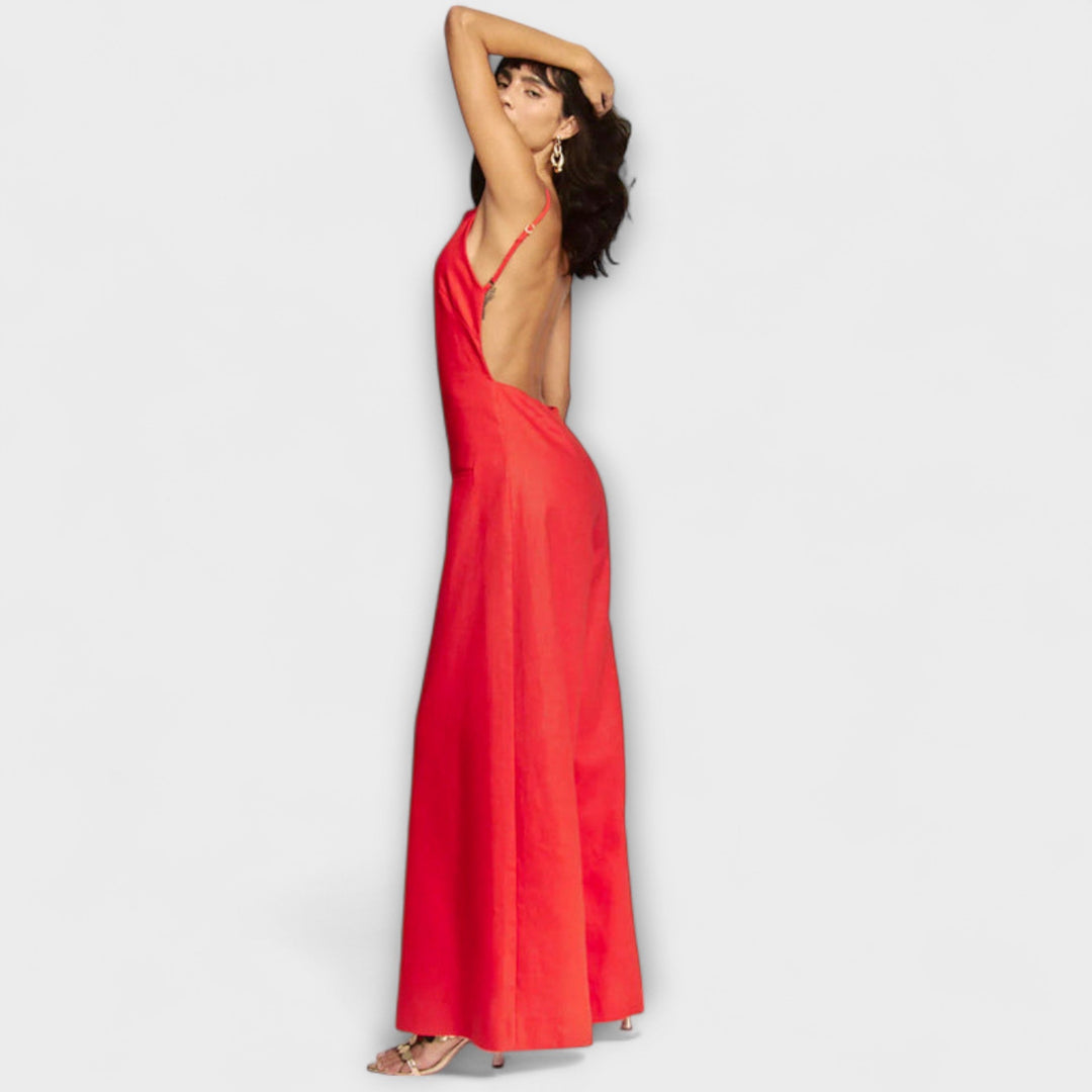 Ylva - Stralende Halter-Jumpsuit