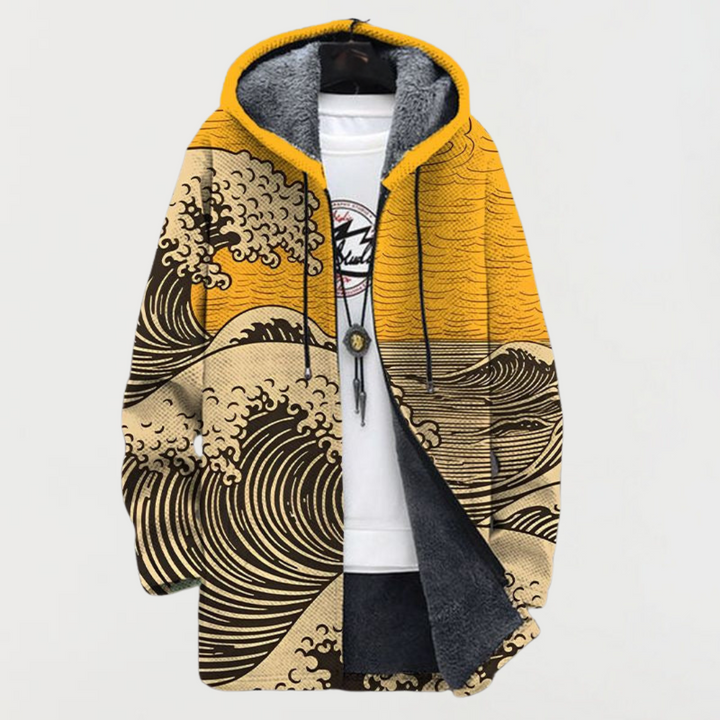 Mathilda – Mantel met golfpatroon
