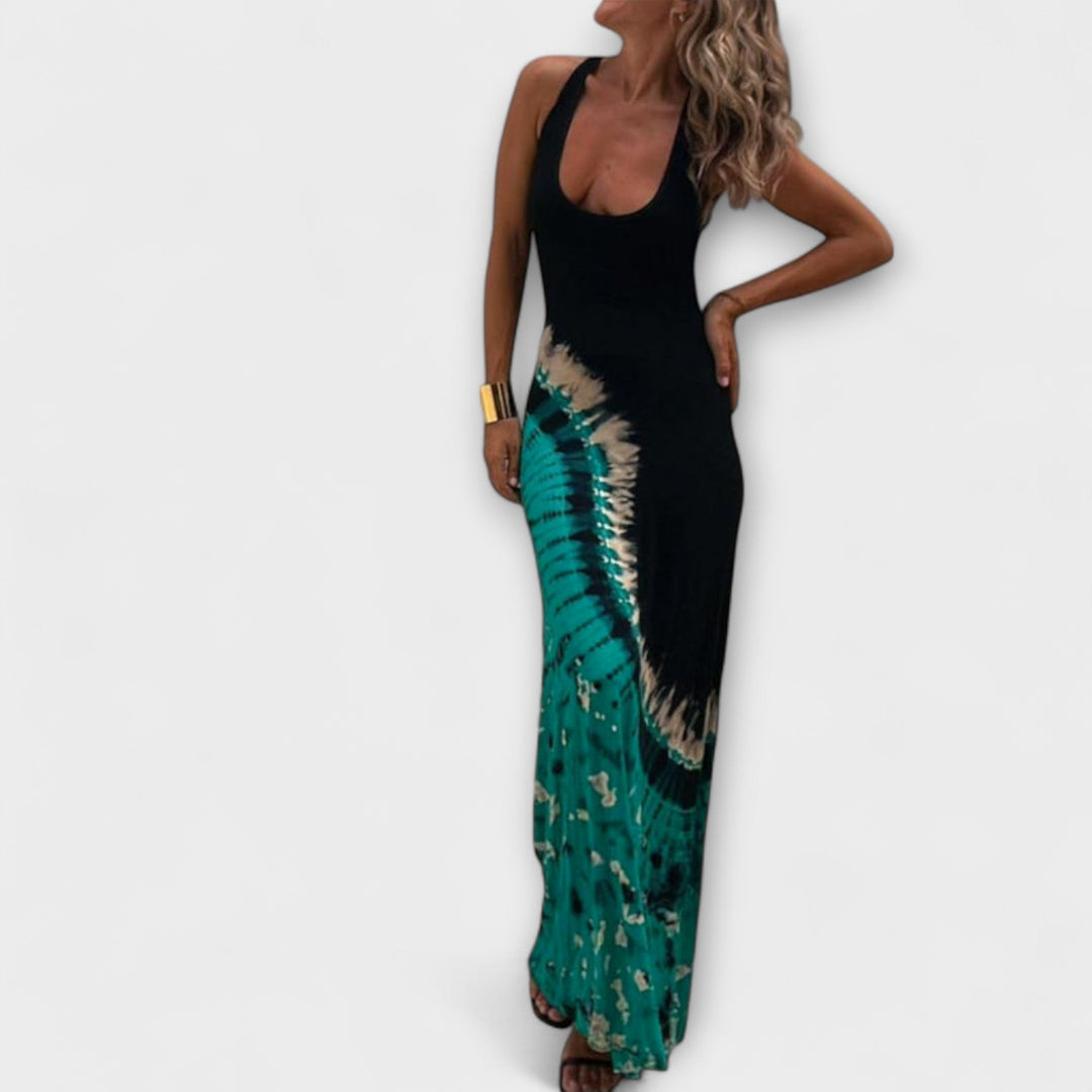 Livia - Maxikleed met Sterrenhemel-Tie-Dye