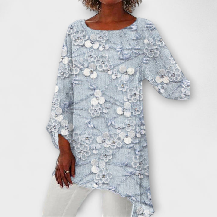 Harper - Blouse met bloemachtig kristalprint