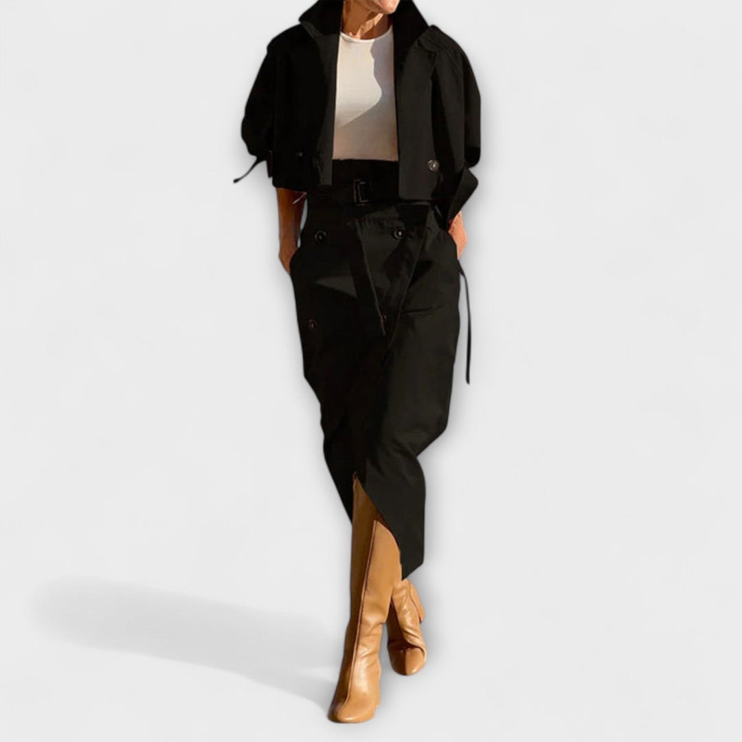 Lyra - Elegante Midi-jack met Rok en Zakken