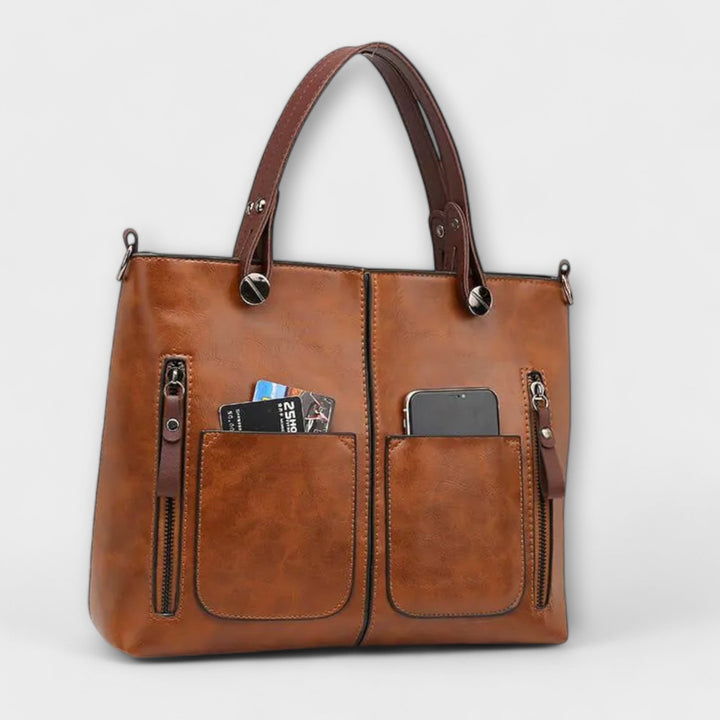 Kristel | Leren shopper voor dames