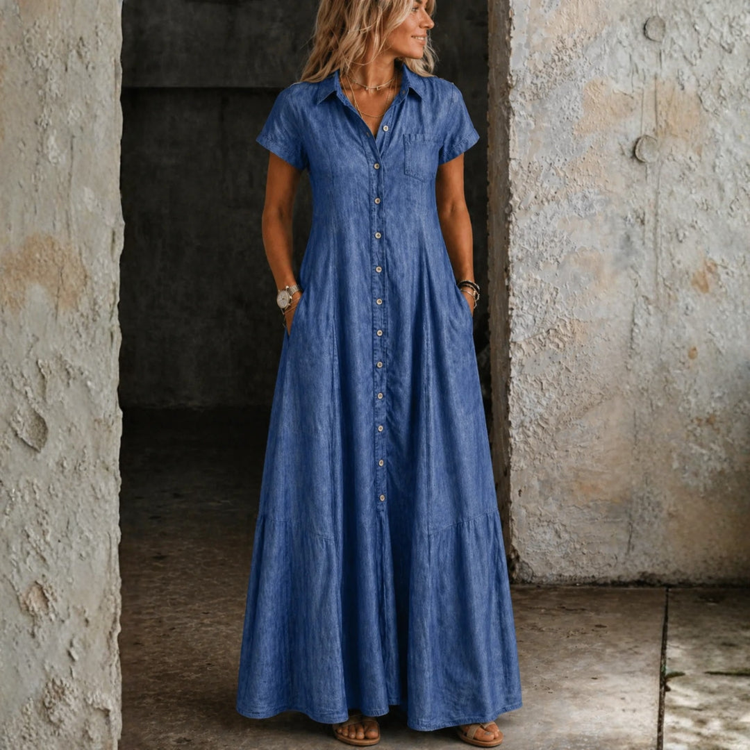 Eliza - Lange Denim Jurk