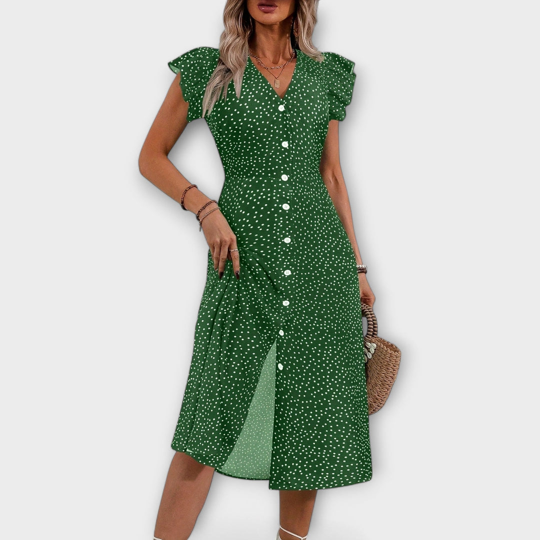 Stijlvolle Polkadot Midi-jurk