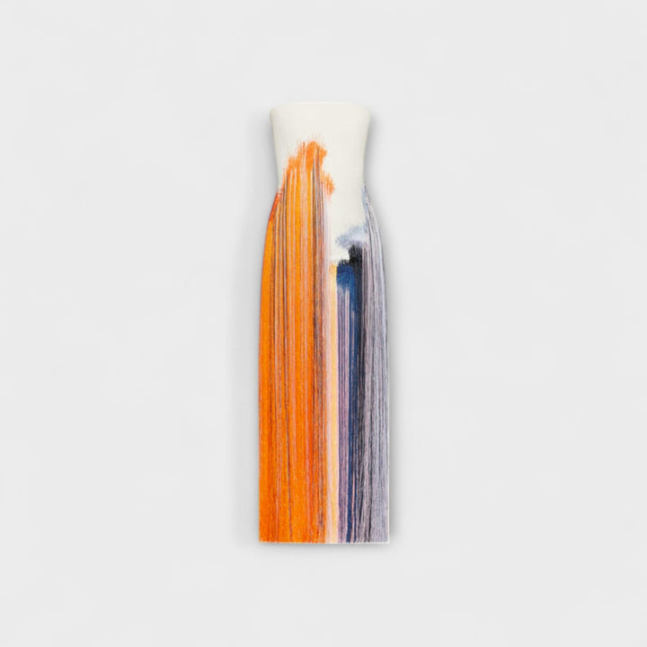 Zomer - Stijlvolle Colorblock-jurk met trendy franjes