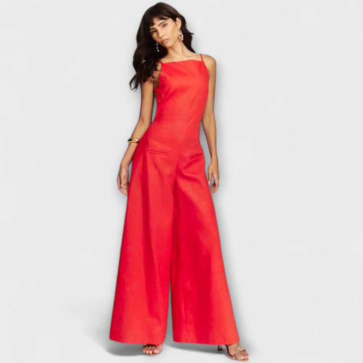Ylva - Stralende Halter-Jumpsuit